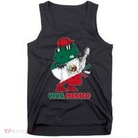 Funny Trex Dinosaur Viva Mexico Tank Top thumb 0
