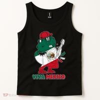 Funny Trex Dinosaur Viva Mexico Tank Top thumb 2