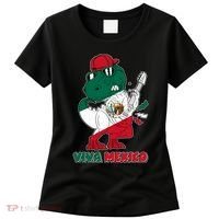 Funny Trex Dinosaur Viva Mexico Women's T-Shirt thumb 0