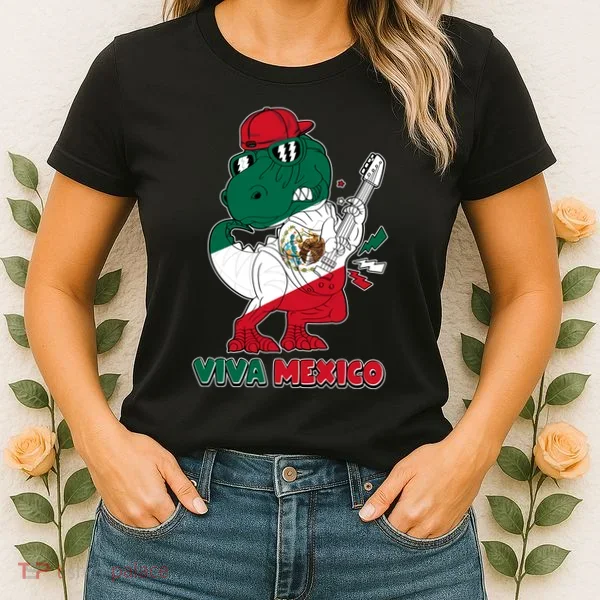 Funny Trex Dinosaur Viva Mexico Women's T-Shirt