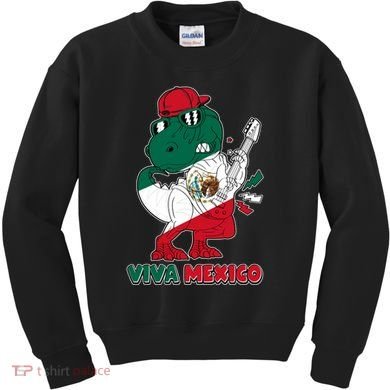 Funny Trex Dinosaur Viva Mexico Kids Sweatshirt