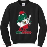 Funny Trex Dinosaur Viva Mexico Kids Sweatshirt thumb 0
