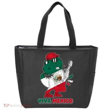 Funny Trex Dinosaur Viva Mexico Tote Bag