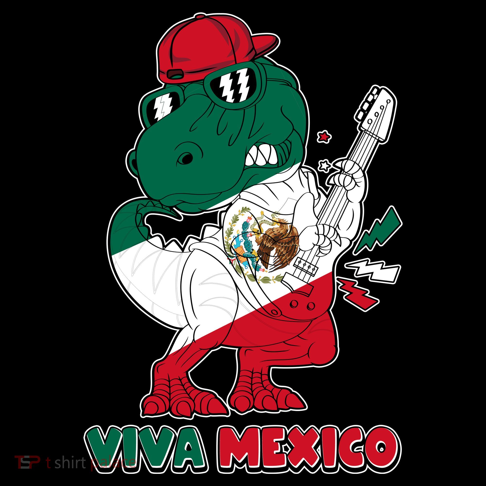 Funny Trex Dinosaur Viva Mexico Tote Bag