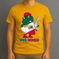 Funny Trex Dinosaur Viva Mexico T-Shirt thumb 3