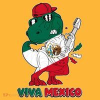 Funny Trex Dinosaur Viva Mexico Mousepad thumb 1