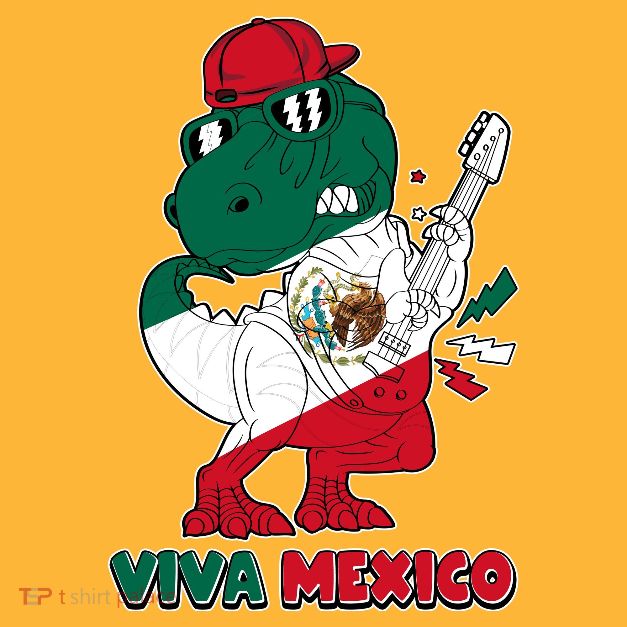 Funny Trex Dinosaur Viva Mexico Hat