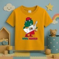 Funny Trex Dinosaur Viva Mexico Toddler T-Shirt thumb 3