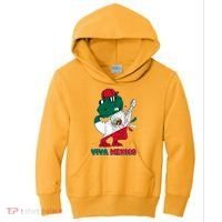 Funny Trex Dinosaur Viva Mexico Kids Hoodie thumb 0