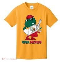 Funny Trex Dinosaur Viva Mexico Kids T-Shirt thumb 0