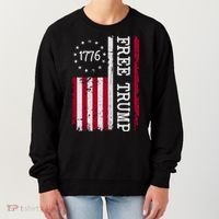 Free Trump Destressed 1776 Betsy Ross USA Flag Women's Sweatshirt thumb 0