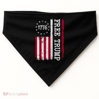 Free Trump Destressed 1776 Betsy Ross USA Flag USA-Made Doggie Bandana thumb 0