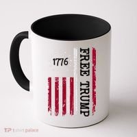 Free Trump Destressed 1776 Betsy Ross USA Flag Coffee Mug thumb 0