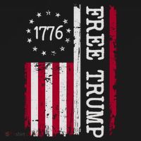 Free Trump Destressed 1776 Betsy Ross USA Flag Women's Hoodie thumb 2