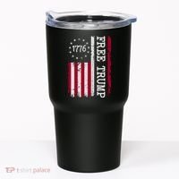 Free Trump Destressed 1776 Betsy Ross USA Flag Tumbler thumb 0