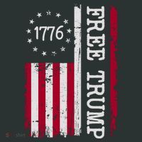 Free Trump Destressed 1776 Betsy Ross USA Flag T-Shirt thumb 7