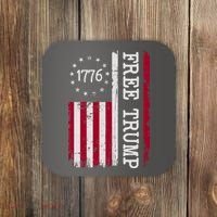 Free Trump Destressed 1776 Betsy Ross USA Flag Coaster thumb 0