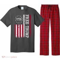 Free Trump Destressed 1776 Betsy Ross USA Flag Pajama Set thumb 0