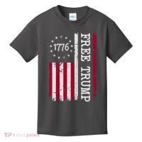 Free Trump Destressed 1776 Betsy Ross USA Flag Kids T-Shirt thumb 0