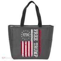 Free Trump Destressed 1776 Betsy Ross USA Flag Tote Bag thumb 0