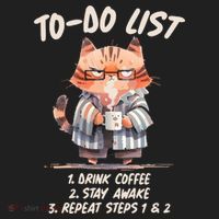 Funny To Do List Grumpy Coffee Cat Tumbler thumb 3