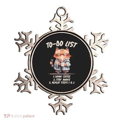 Funny To Do List Grumpy Coffee Cat Ornament