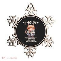 Funny To Do List Grumpy Coffee Cat Ornament thumb 0