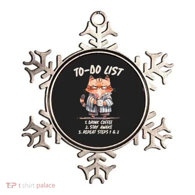 Funny To Do List Grumpy Coffee Cat Ornament