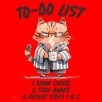 Funny To Do List Grumpy Coffee Cat Santa Hat thumb 1