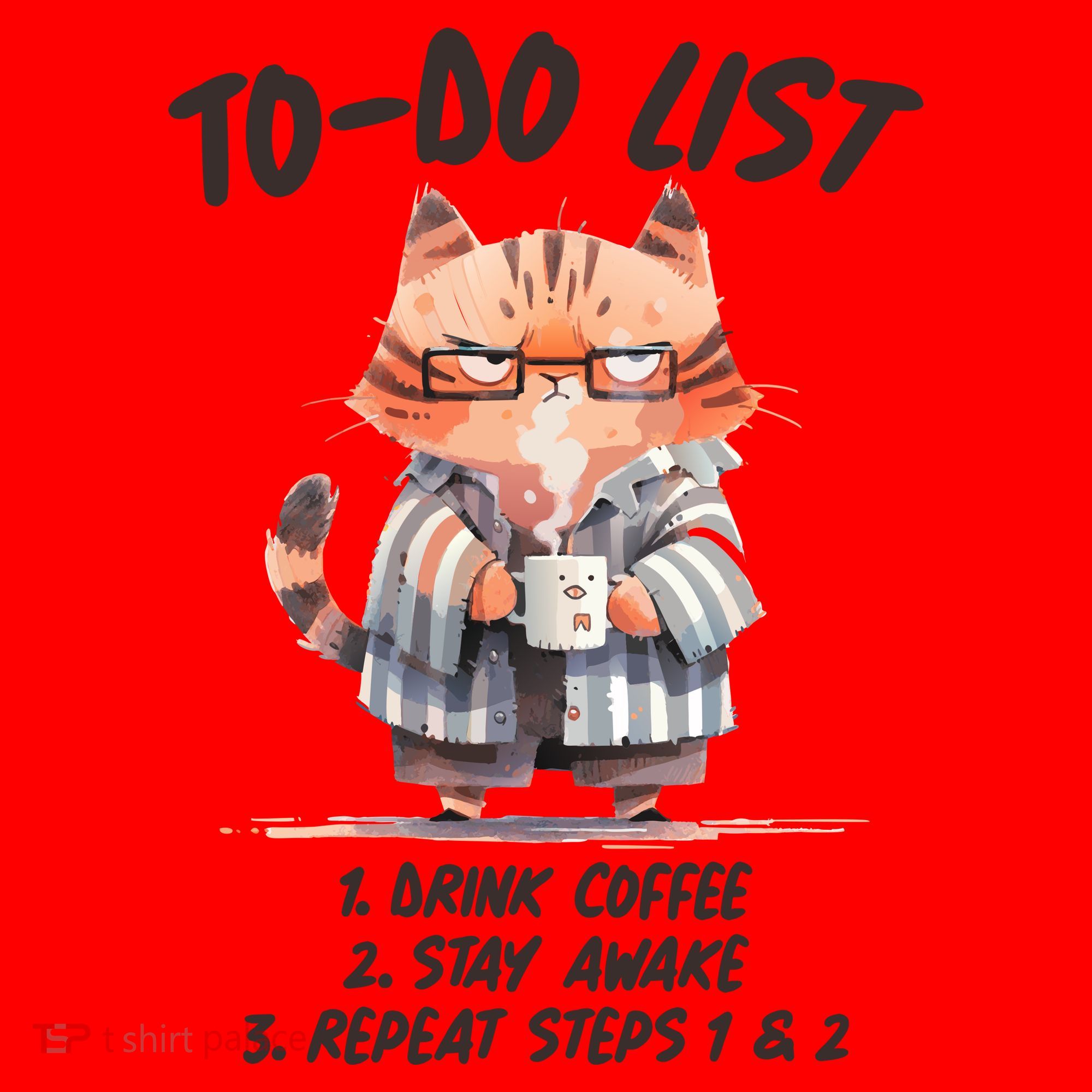 Funny To Do List Grumpy Coffee Cat Santa Hat