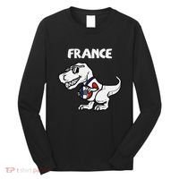 France Trex Dino French Flag Soccer Fan Long Sleeve Shirt thumb 0