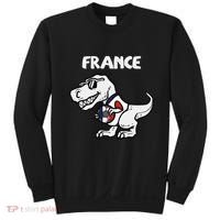 France Trex Dino French Flag Soccer Fan Sweatshirt thumb 0