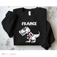 France Trex Dino French Flag Soccer Fan Sweatshirt thumb 2