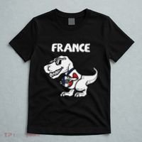 France Trex Dino French Flag Soccer Fan T-Shirt thumb 5
