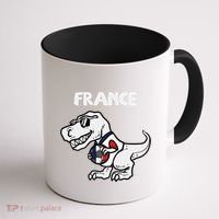 France Trex Dino French Flag Soccer Fan Coffee Mug thumb 1