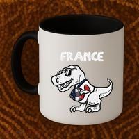 France Trex Dino French Flag Soccer Fan Coffee Mug thumb 2