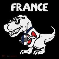 France Trex Dino French Flag Soccer Fan Coffee Mug thumb 5