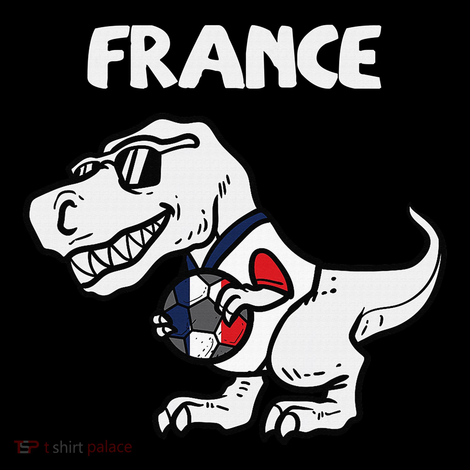 France Trex Dino French Flag Soccer Fan Coffee Mug