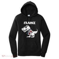 France Trex Dino French Flag Soccer Fan Women's Hoodie thumb 0