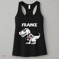 France Trex Dino French Flag Soccer Fan Women's Tank Top thumb 3
