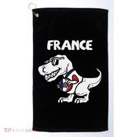 France Trex Dino French Flag Soccer Fan Golf Towel thumb 0