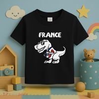 France Trex Dino French Flag Soccer Fan Toddler T-Shirt thumb 3