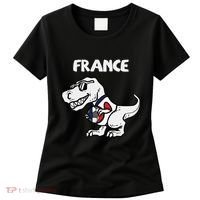 France Trex Dino French Flag Soccer Fan Women's T-Shirt thumb 0