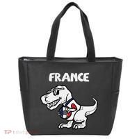 France Trex Dino French Flag Soccer Fan Tote Bag thumb 0