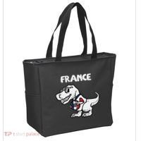 France Trex Dino French Flag Soccer Fan Tote Bag thumb 2
