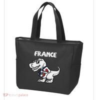 France Trex Dino French Flag Soccer Fan Tote Bag thumb 3