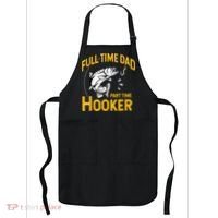 Full Time Dad Part Time Hooker Funny Fathers Day Fishing Apron thumb 0