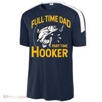 Full Time Dad Part Time Hooker Funny Fathers Day Fishing Sport-Tek Competitor United Soccer Jersey thumb 2