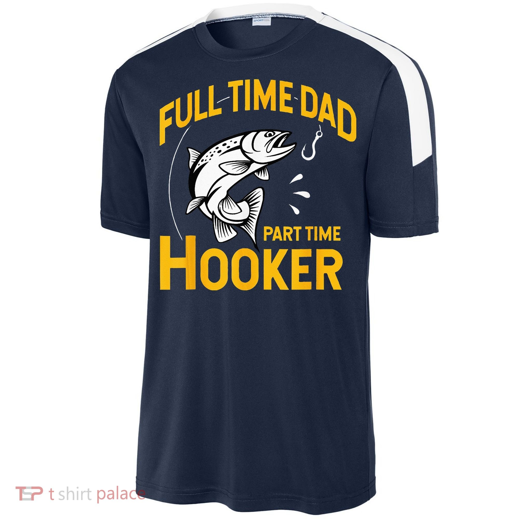 Full Time Dad Part Time Hooker Funny Fathers Day Fishing Sport-Tek Competitor United Soccer Jersey