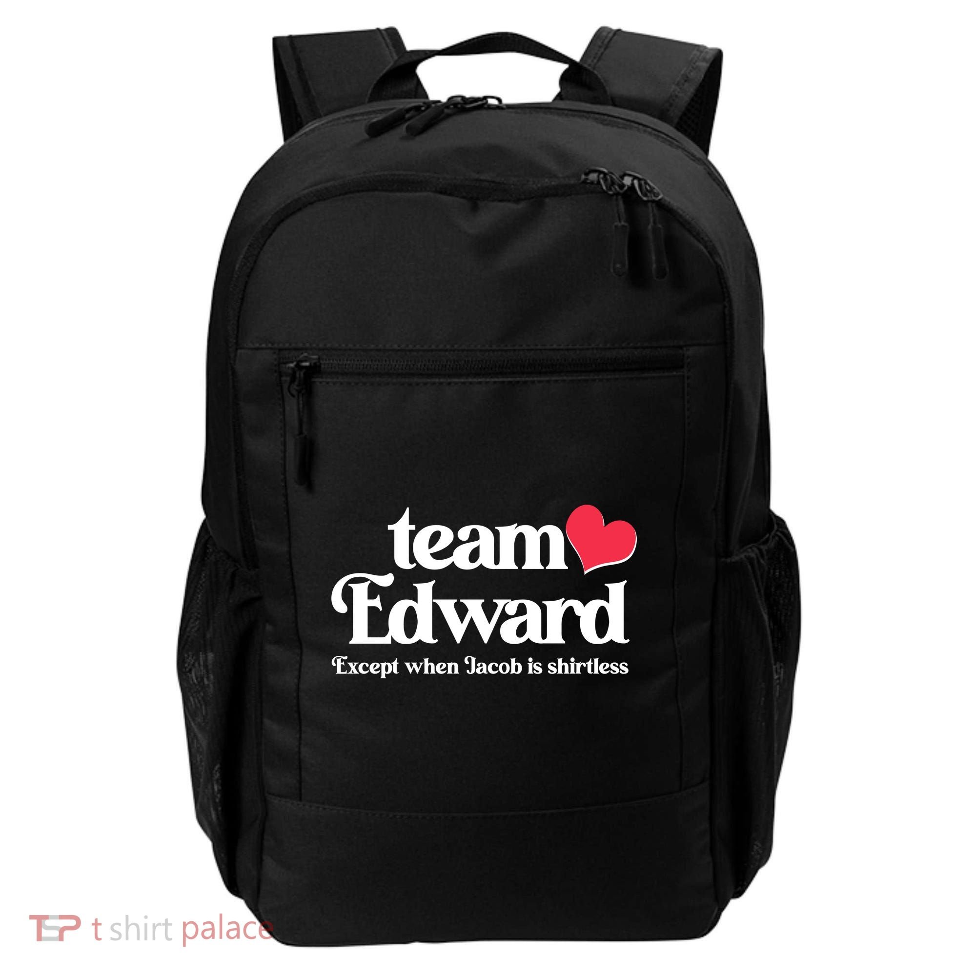 Funny Team Edward Except When Jacob Backpack